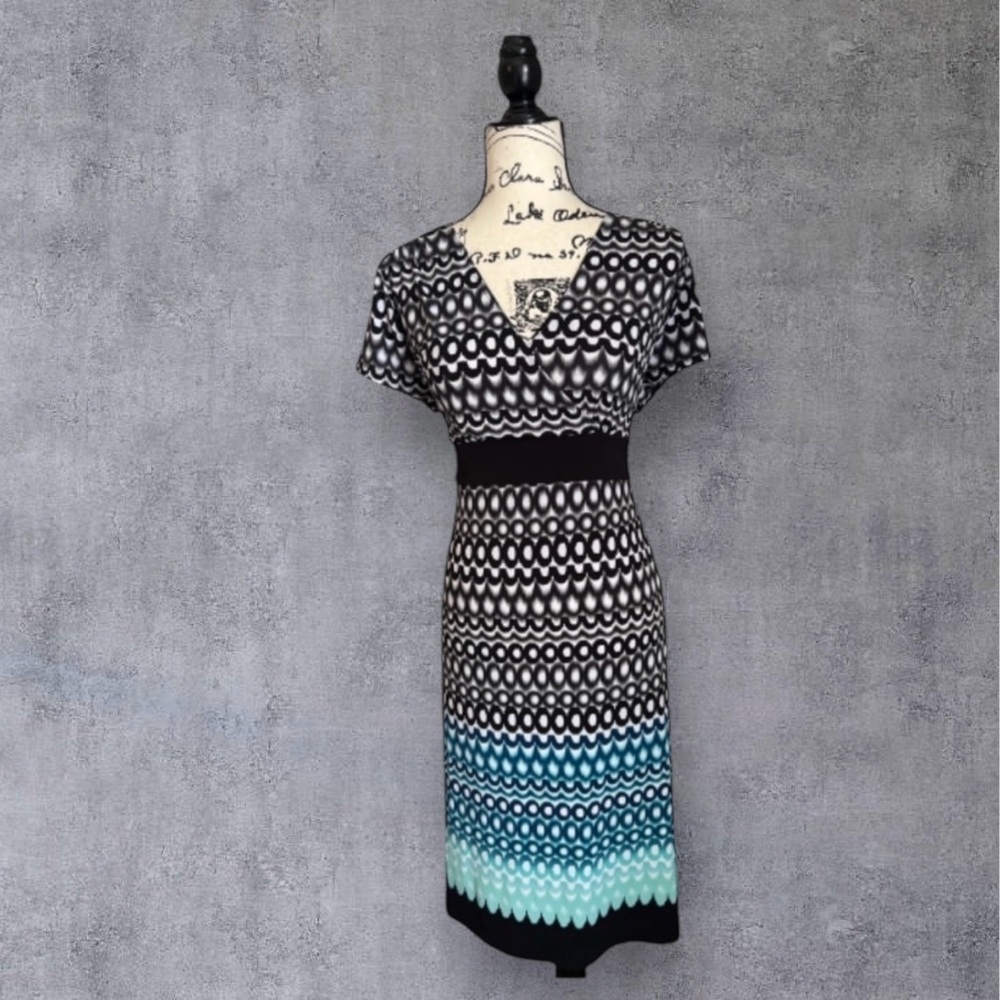 CLOSET CLEAR OUT! Liz Claiborne Axcess Midi Dress | Geometric Print Size L